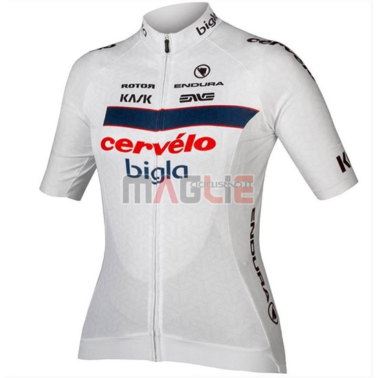 Maglia Cervelo Bigla Manica Corta 2018 Bianco Nero